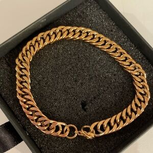Unisex Rose Gold Colour Chain Bracelet NIB